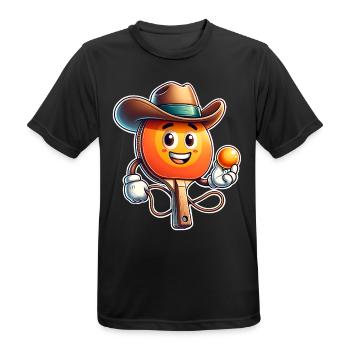 Ping-pong - T-shirt respirant Homme - noir - Devant - AI Model Male 178 light (178cm)