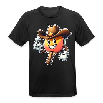 Ping-pong - T-shirt respirant Homme - noir - Devant - AI Model Male 178 light (178cm)