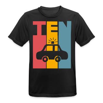 10th Birthday Police - Men's Breathable T-Shirt - black - Front - AI Model Male 178 light (178cm)