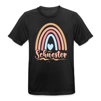 Schwester - Männer T-Shirt atmungsaktiv - Schwarz - Vorne - AI Model Male 178 light (178cm)