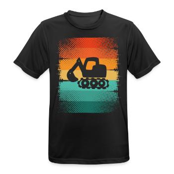 Excavatrice - T-shirt respirant Homme - noir - Devant - AI Model Male 178 light (178cm)