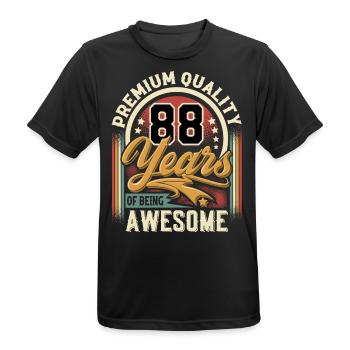 88. Geburtstag Vintage - Männer T-Shirt atmungsaktiv - Schwarz - Vorne - AI Model Male 178 light (178cm)