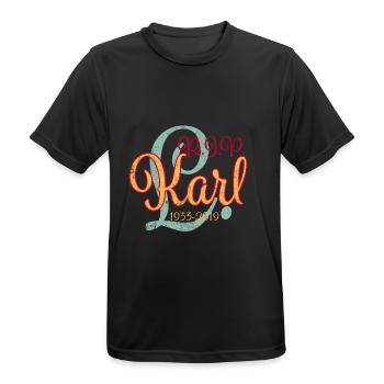 rip karl l. R.I.P. - Männer T-Shirt atmungsaktiv - Schwarz - Vorne - AI Model Male 178 light (178cm)