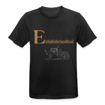 eichsfelderlandkind - Männer T-Shirt atmungsaktiv - Schwarz - Vorne - AI Model Male 178 light (178cm)