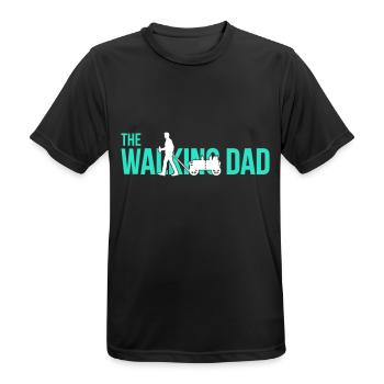 The Walking Dad - FathersDay Edition - Männer T-Shirt atmungsaktiv - Schwarz - Vorne - AI Model Male 178 light (178cm)