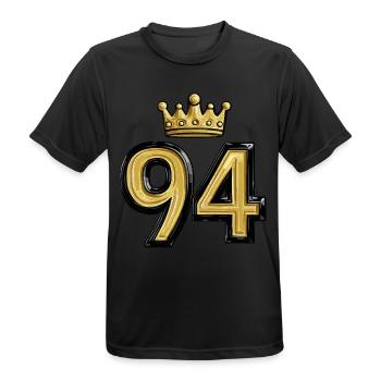 94 Number Crown - Men's Breathable T-Shirt - black - Front - AI Model Male 178 light (178cm)