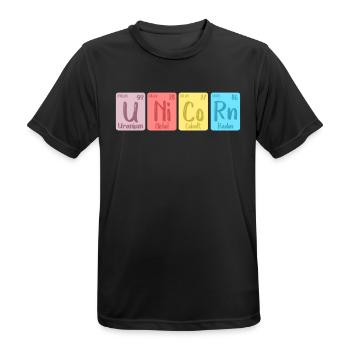 Unicorn Unicorn Periodic Table Chemistry Gift - Men's Breathable T-Shirt - black - Front - AI Model Male 178 light (178cm)