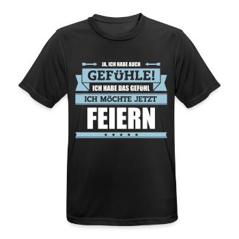 Lustiger Party Spruch - Männer T-Shirt atmungsaktiv - Schwarz - Vorne - AI Model Male 178 light (178cm)