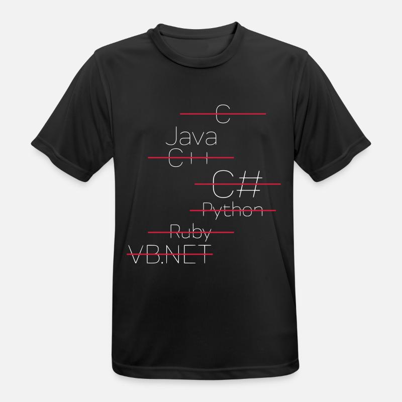 JAVA CODING / LANGAGE DE PROGRAMMATION - T-shirt respirant Homme - noir