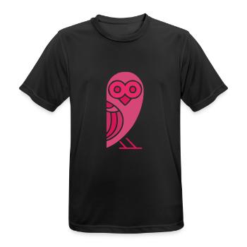 Poussins de hiboux - T-shirt respirant Homme - noir - Devant - AI Model Male 178 light (178cm)
