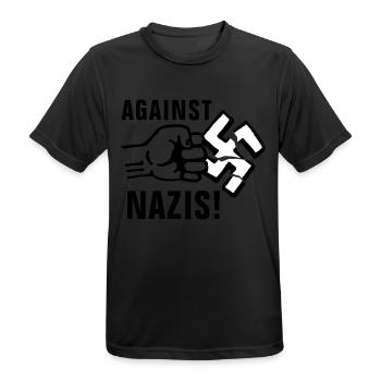 gegen_nazis_012011_g_3c - T-shirt respirant Homme - noir - Devant - AI Model Male 178 light (178cm)