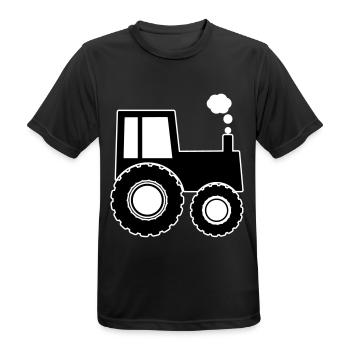 tracteur - T-shirt respirant Homme - noir - Devant - AI Model Male 178 light (178cm)