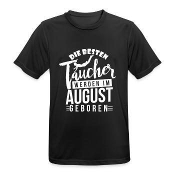 Tauchen - Taucher - Taucher Geburtstagsshirt - Männer T-Shirt atmungsaktiv - Schwarz - Vorne - AI Model Male 178 light (178cm)
