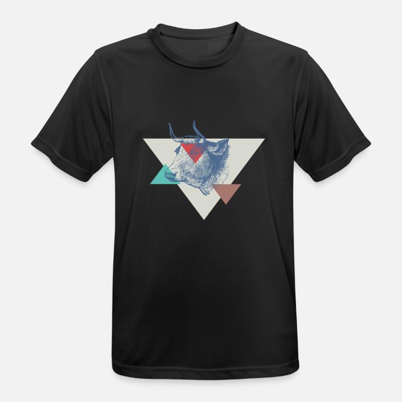 Conception de triangle de vache - T-shirt respirant Homme - noir