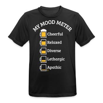 My Mood Meter (Beer Drinker / V3 / NEG) - Men's Breathable T-Shirt - black - Front - AI Model Male 178 light (178cm)