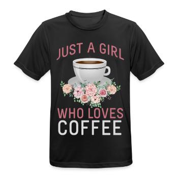 café tante - T-shirt respirant Homme - noir - Devant - AI Model Male 178 light (178cm)