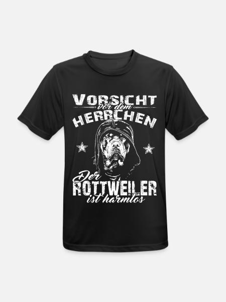 Rottweiler Herrchen - Männer T-Shirt atmungsaktiv - Schwarz