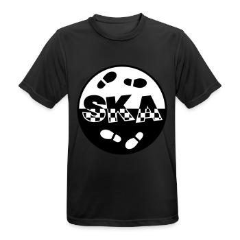 Logo SKA version 2 - T-shirt respirant Homme - noir - Devant - AI Model Male 178 light (178cm)