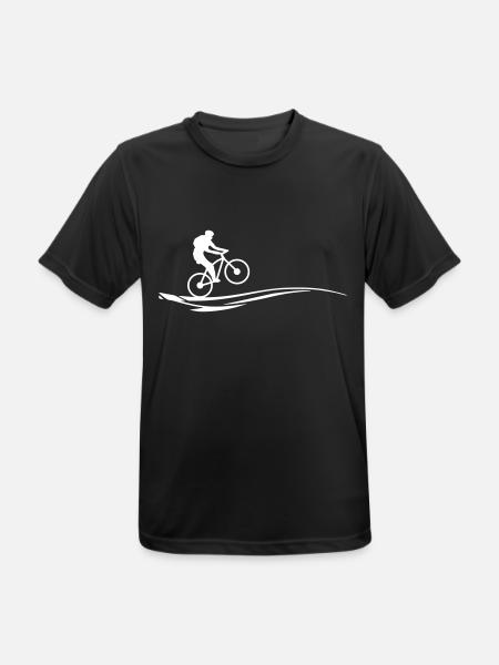 Sport - Fahrrad Mountainbike - Männer T-Shirt atmungsaktiv - Schwarz