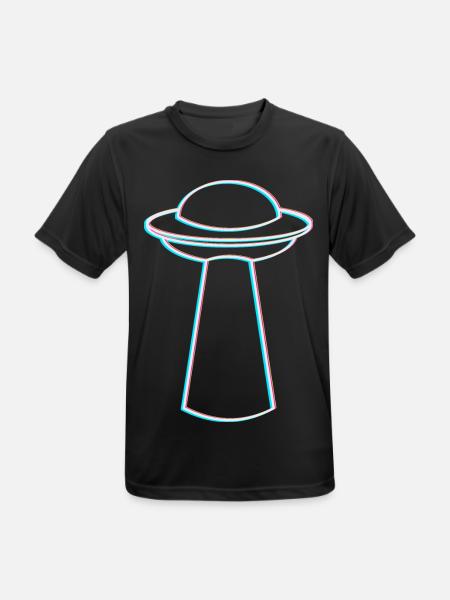 UFO Glitch – Rave & Techno Vibes - Men's Breathable T-Shirt - black