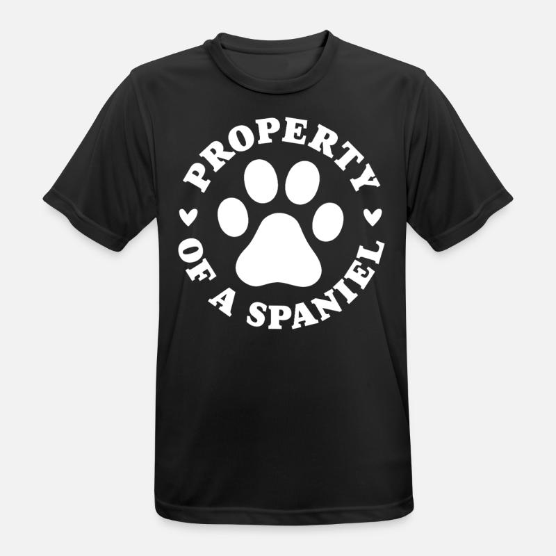 Eigentum eines Spaniels - Männer T-Shirt atmungsaktiv - Schwarz