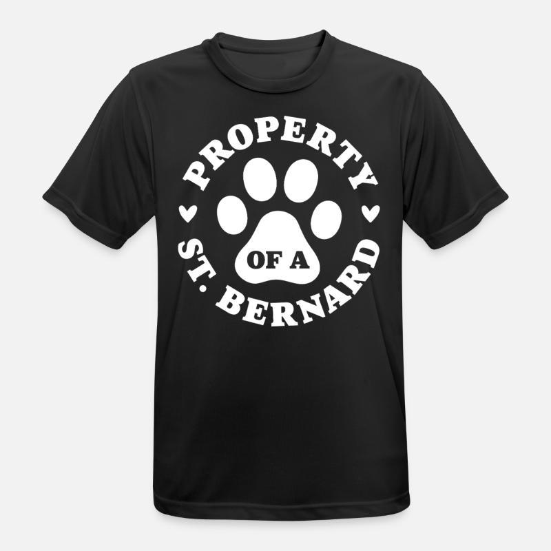 Eigentum eines Bernhardiners - Männer T-Shirt atmungsaktiv - Schwarz