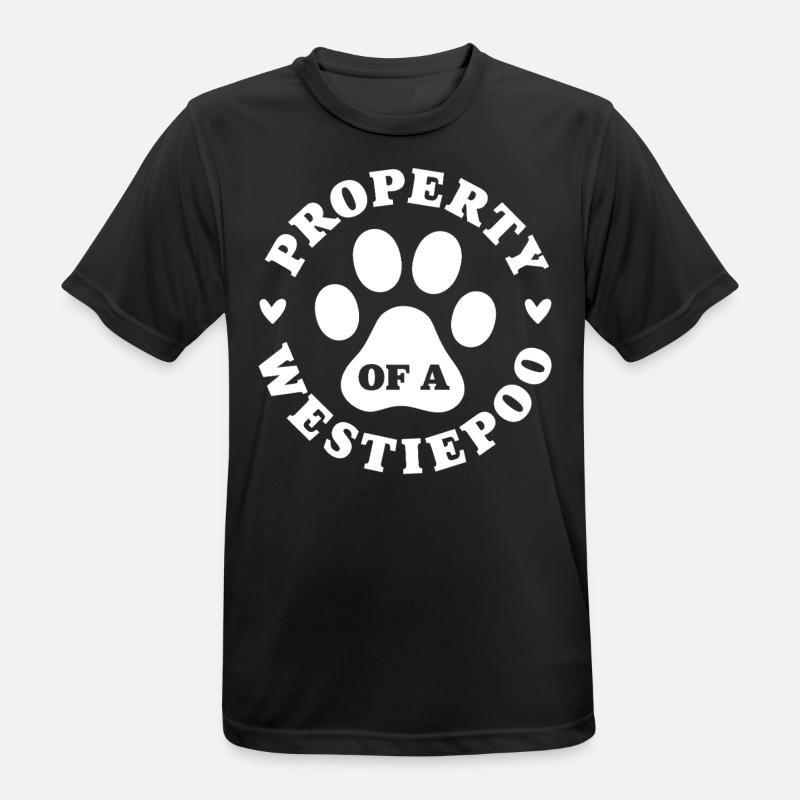 Eigentum eines Westiepoo - Männer T-Shirt atmungsaktiv - Schwarz