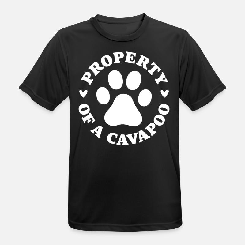 Eigentum eines Cavapoo - Männer T-Shirt atmungsaktiv - Schwarz