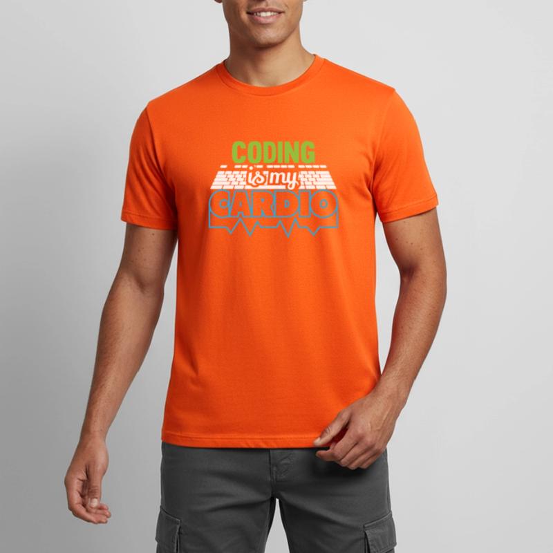PROGRAMMERS Coding is my Cardio Funny Developer Men's Breathable T-Shirt
