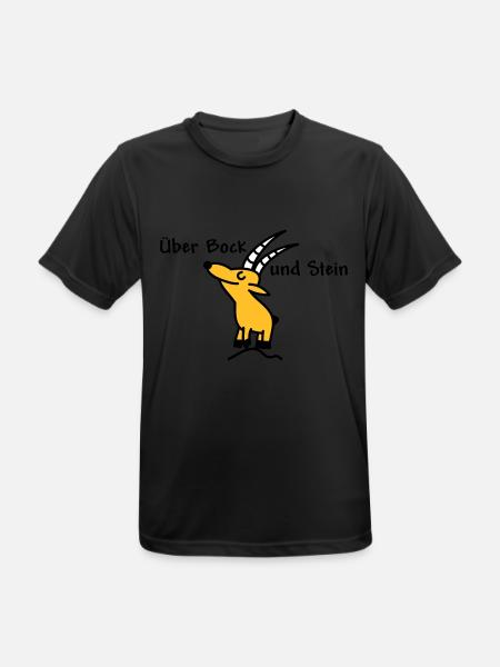 Über Bock und Bein - Männer T-Shirt atmungsaktiv - Schwarz