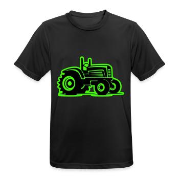 Traktor Landwirtschaft Symbol - Männer T-Shirt atmungsaktiv - Schwarz - Vorne - AI Model Male 178 light (178cm)