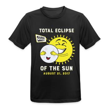 Total Eclipse Of The Sun, Guess Who ? - Men's Breathable T-Shirt - black - Front - AI Model Male 178 light (178cm)