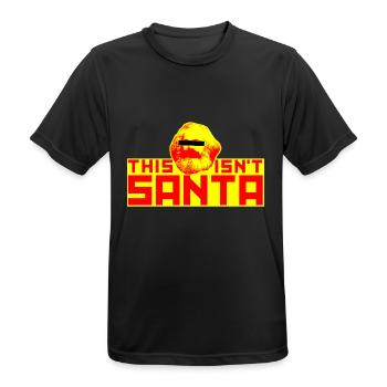 Ce n'est pas Père Noël (Karl Marx) - T-shirt respirant Homme - noir - Devant - AI Model Male 178 light (178cm)