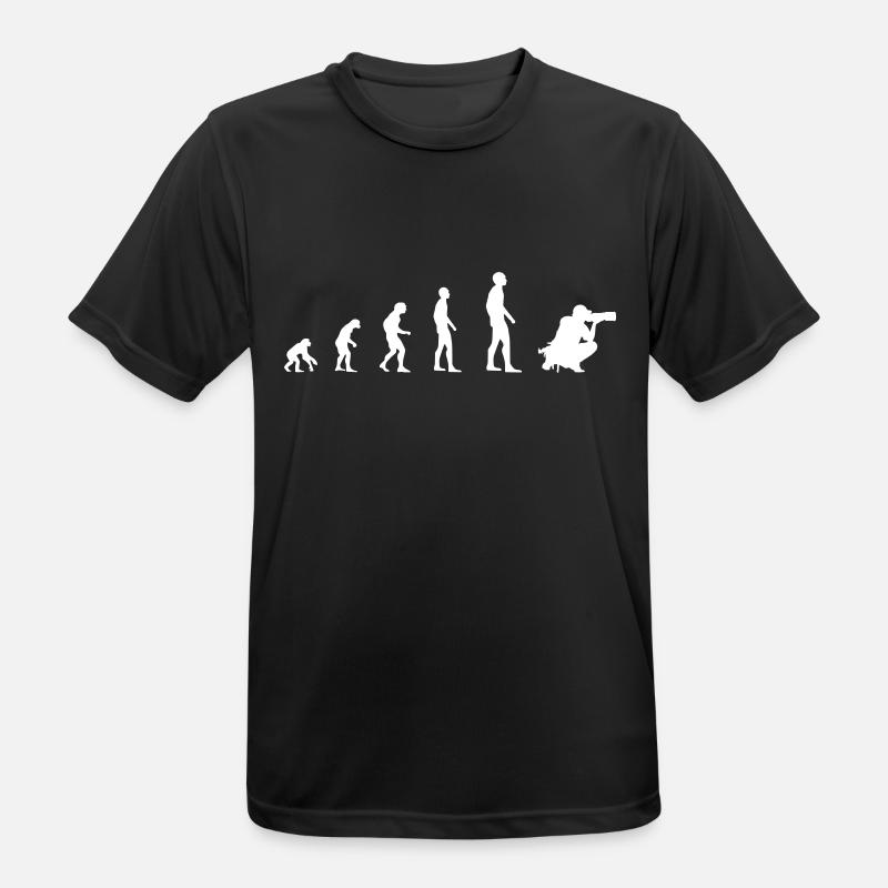 Sportfotograf – Evolution - Männer T-Shirt atmungsaktiv - Schwarz