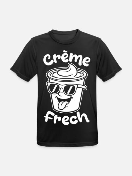 Crème Frech - Männer T-Shirt atmungsaktiv - Schwarz