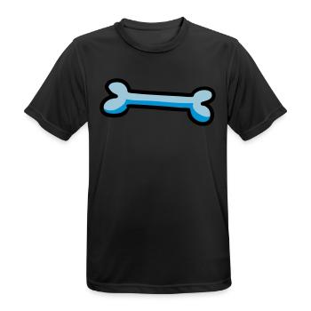 os coloré os de chien idée cadeau chien - T-shirt respirant Homme - noir - Devant - AI Model Male 178 light (178cm)