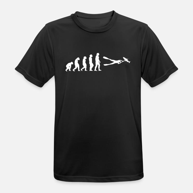 Speerfischen Evolution - Männer T-Shirt atmungsaktiv - Schwarz