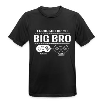 Promu grand frère en 2025 - T-shirt respirant Homme - noir - Devant - AI Model Male 178 light (178cm)