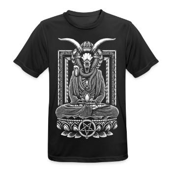 Baphomet Meditation - Men's Breathable T-Shirt - black - Front - AI Model Male 178 light (178cm)