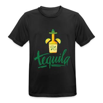 Tequila Geschenkidee - Männer T-Shirt atmungsaktiv - Schwarz - Vorne - AI Model Male 178 light (178cm)