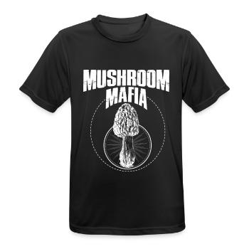 Pilze Mafia - Männer T-Shirt atmungsaktiv - Schwarz - Vorne - AI Model Male 178 light (178cm)