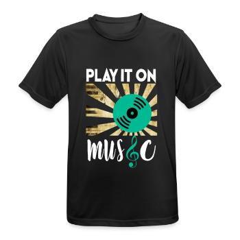 T-Shirt Spiel es mit Musik! - Männer T-Shirt atmungsaktiv - Schwarz - Vorne - AI Model Male 178 light (178cm)