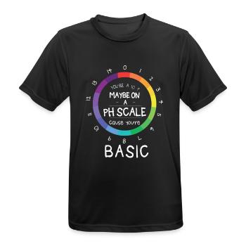 pH Skala Lustiges Chemiker Spaß Witz Fun Geschenk - Männer T-Shirt atmungsaktiv - Schwarz - Vorne - AI Model Male 178 light (178cm)