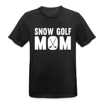 Schneegolfer Mama Outfit Damen - Männer T-Shirt atmungsaktiv - Schwarz - Vorne - AI Model Male 178 light (178cm)