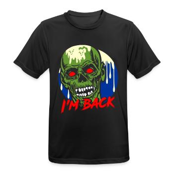 I'm Back! - Männer T-Shirt atmungsaktiv - Schwarz - Vorne - AI Model Male 178 light (178cm)