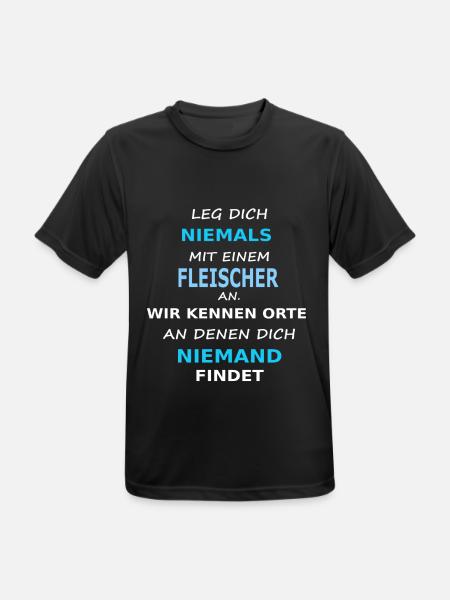 fleischer - Männer T-Shirt atmungsaktiv - Schwarz