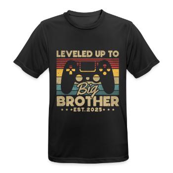 Promu grand frère en 2025 - T-shirt respirant Homme - noir - Devant - AI Model Male 178 light (178cm)
