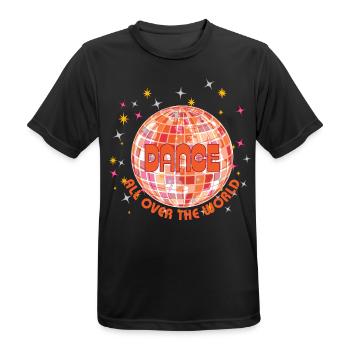 Dansez dans le monde entier - T-shirt respirant Homme - noir - Devant - AI Model Male 178 light (178cm)