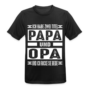 Opa Vater Uropa - Männer T-Shirt atmungsaktiv - Schwarz - Vorne - AI Model Male 178 light (178cm)