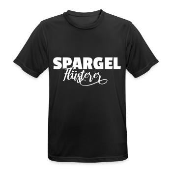Spargelflüsterer Spargelflüsterin Vegan Gemüse - Männer T-Shirt atmungsaktiv - Schwarz - Vorne - AI Model Male 178 light (178cm)